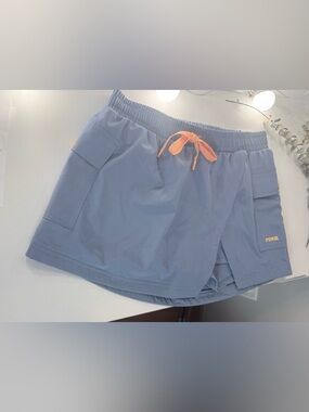 NWT Victoria's Secret PINK Blue and Peach TECH WOVEN
HIKE SKORT w/ Drawstring